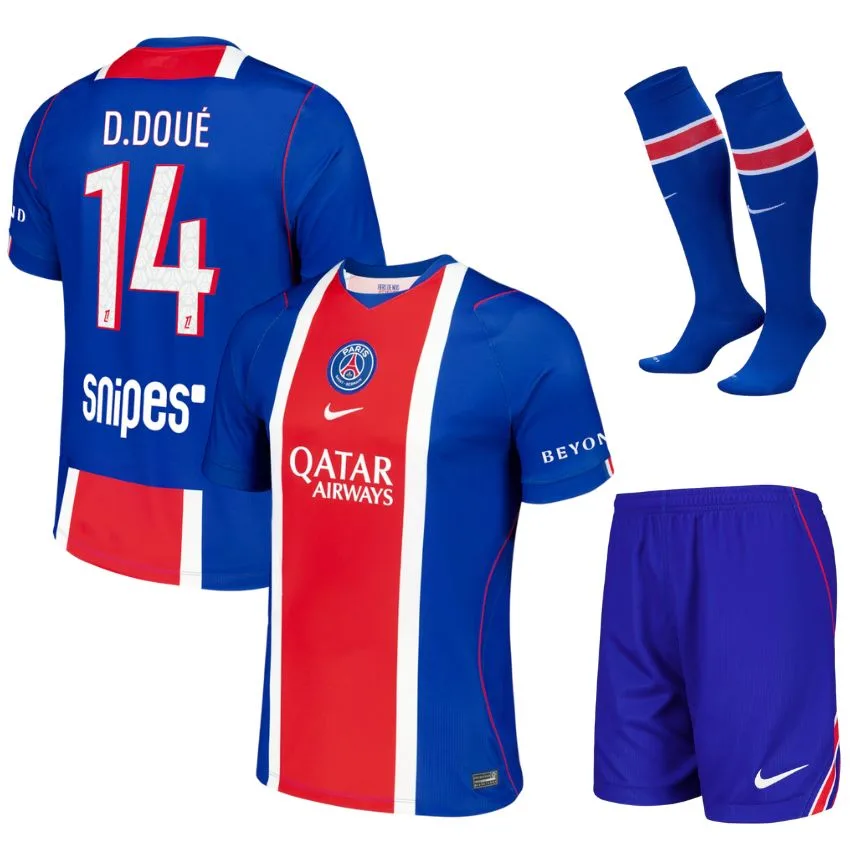 Maillot Kit Enfant PSG Domicile 2026 2027 Doue Maillot Kit Enfant PSG Domicile 2026 2027 Doue