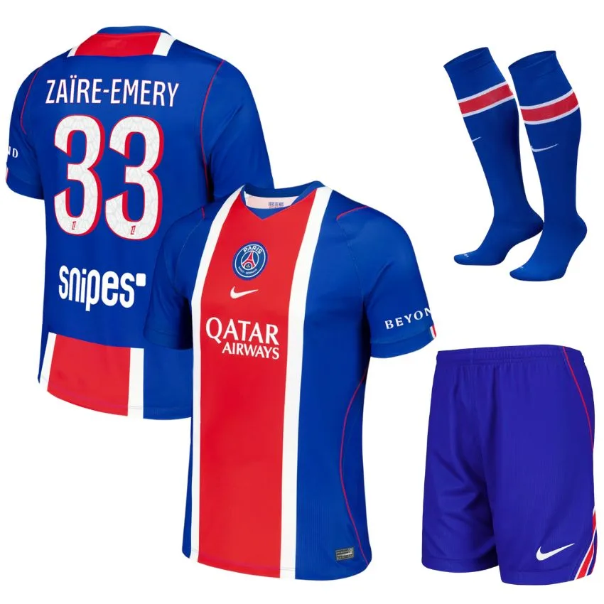Maillot Kit Enfant PSG Domicile 2026 2027 Zaire Emery Maillot Kit Enfant PSG Domicile 2026 2027 Zaire Emery