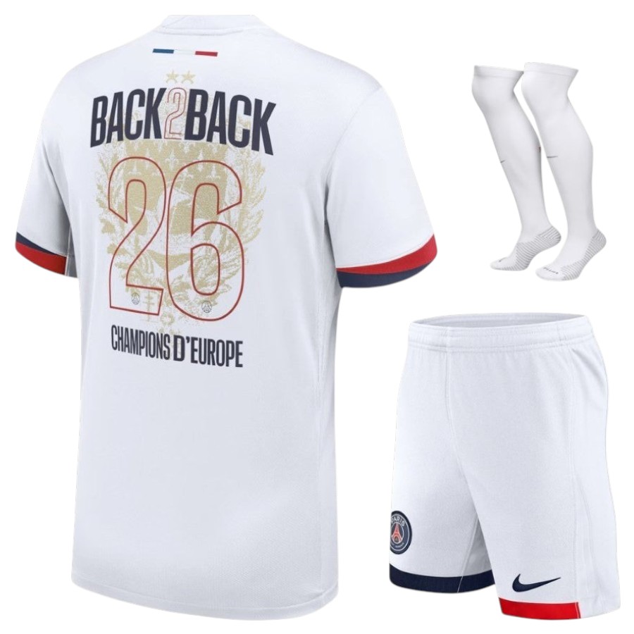 Maillot Kit Enfant PSG Exterieur 2 étoiles Champion 26 Maillot Kit Enfant PSG Exterieur 2 étoiles Champion 26