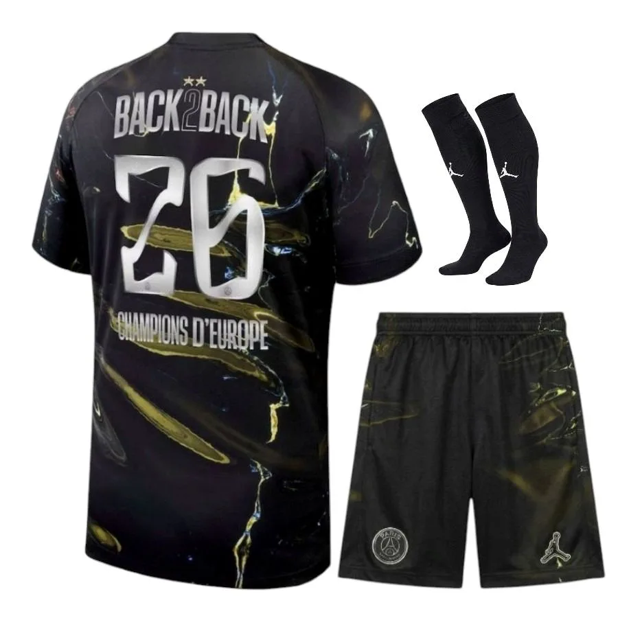 Maillot Kit Enfant PSG Jordan Night 2025 2026 2 étoiles Champion 26