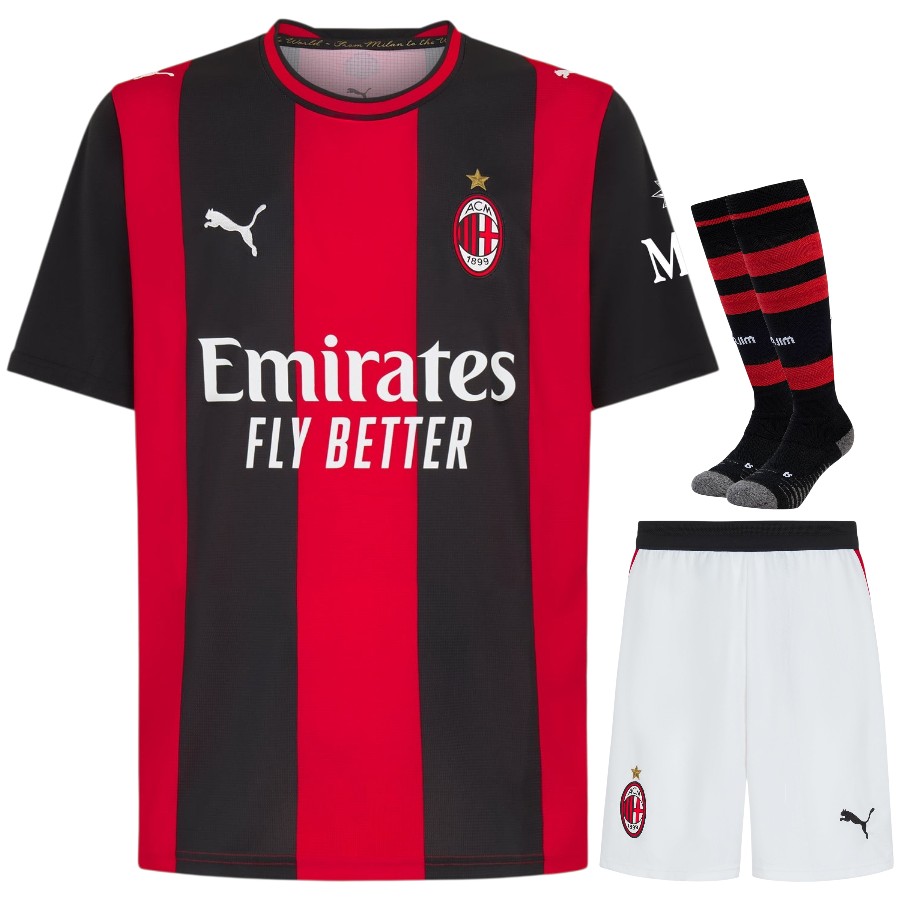 Maillot Milan AC Kit Enfant Domicile 2026 2027 Maillot Milan AC Kit Enfant Domicile 2026 2027