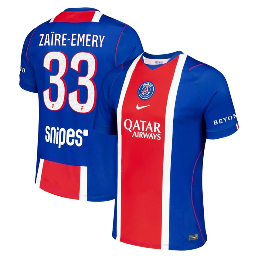 Maillot PSG Domicile 2026 2027 Zaire Emery