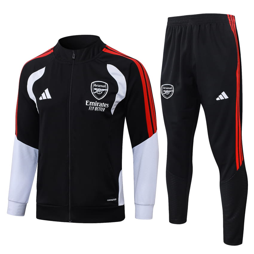 Survetement Arsenal Veste 2026 2027 Noir Rouge