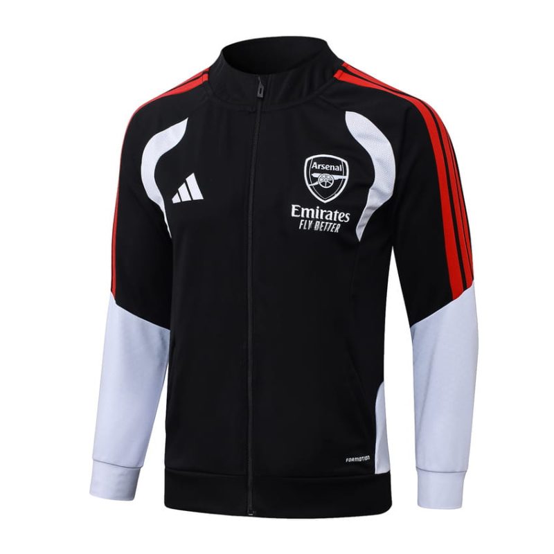 Survetement Arsenal Veste 2026 2027 Noir Rouge (2) Survetement Arsenal Veste 2026 2027 Noir Rouge