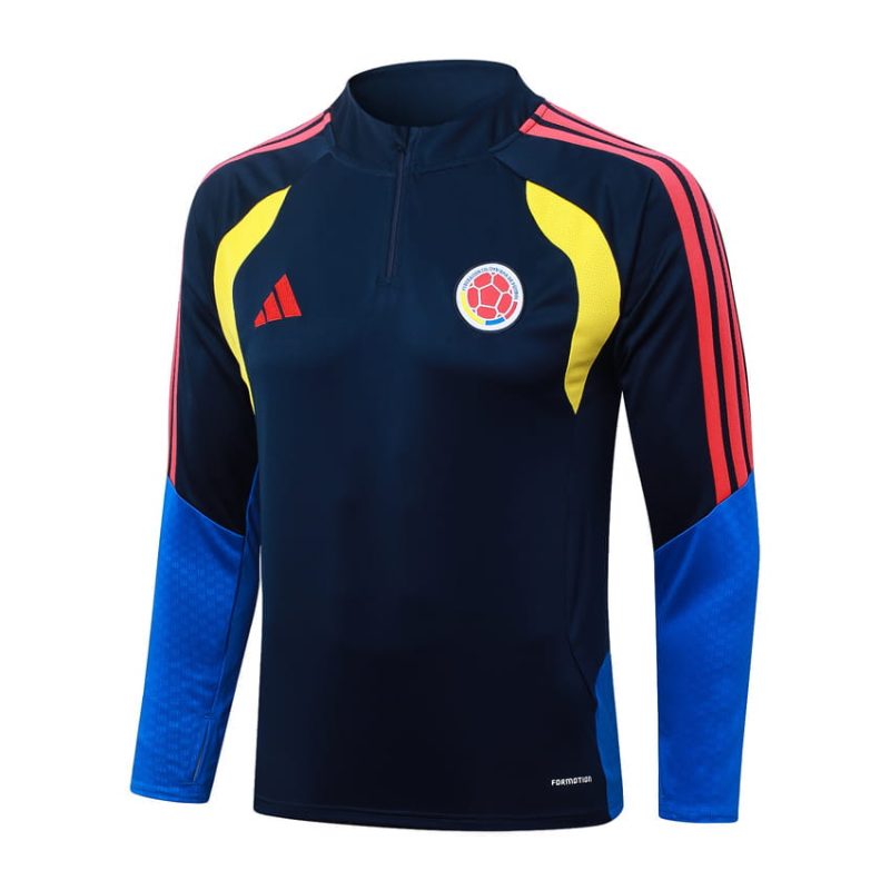Survetement Colombie Training 2026 2027 Bleu Foncé (2) Survetement Colombie Training 2026 2027 Bleu Foncé