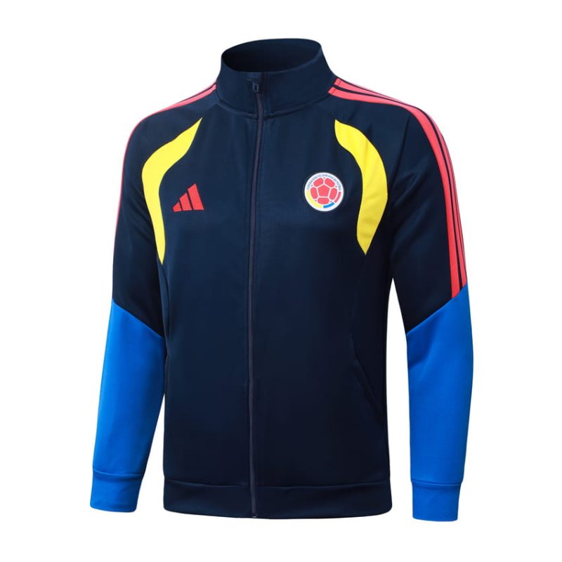 Survetement Colombie Veste 2026 2027 Bleu Foncé (2) Survetement Colombie Veste 2026 2027 Bleu Foncé