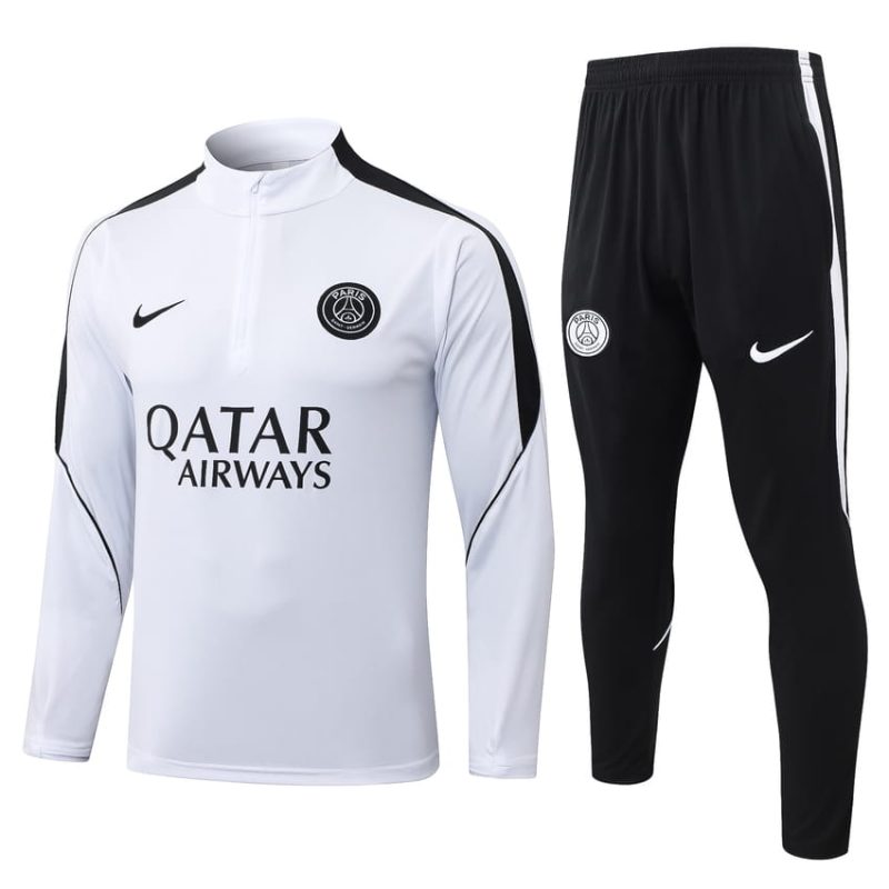 Survetement PSG Training 2026 2027 Blanc Noir