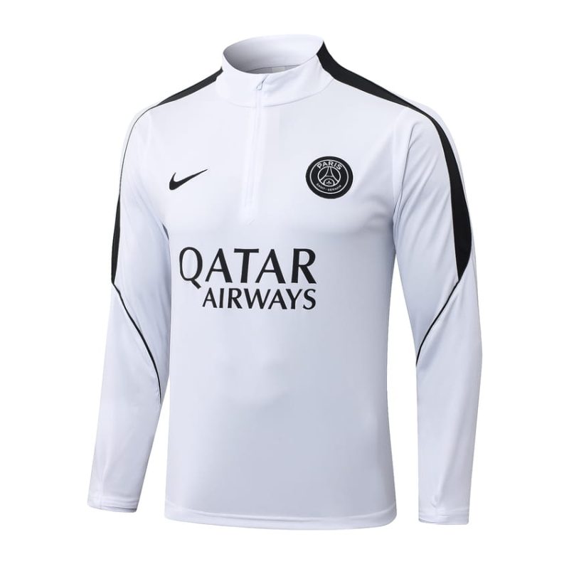 Survetement PSG Training 2026 2027 Blanc Noir (3) Survetement PSG Training 2026 2027 Blanc Noir