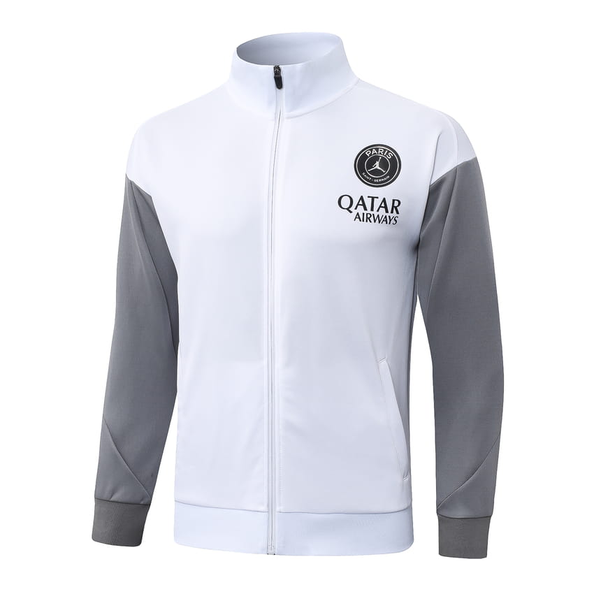 Survetement PSG Veste 2026 2027 Blanc Gris