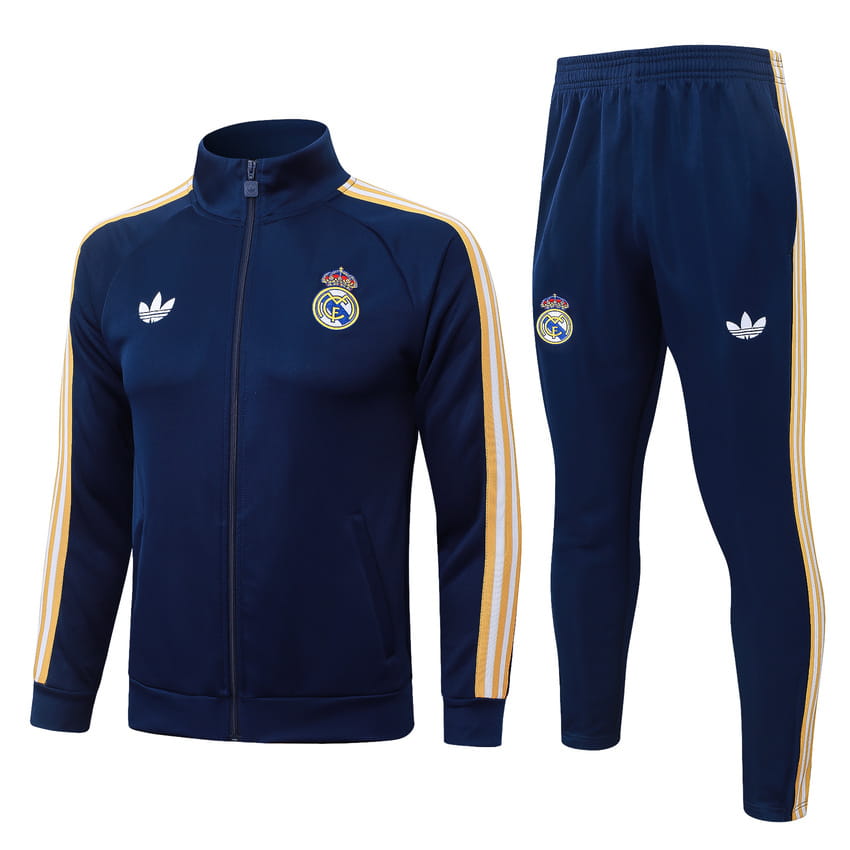 Survetement Real Madrid Veste 2026 2027 Bleu Sombre