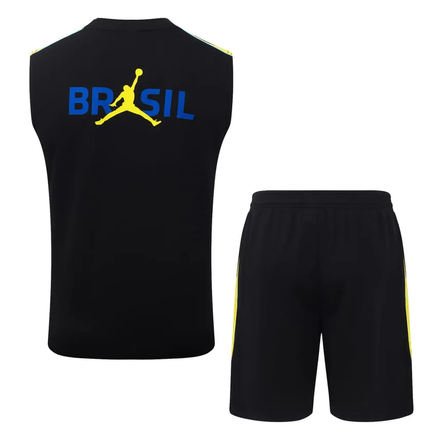 Debardeur Short Bresil 2026 2027 Noir Jaune
