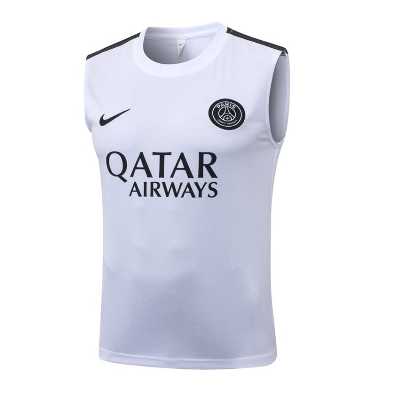 Debardeur Short PSG 2026 2027 Blanc Noir (4) Debardeur Short PSG 2026 2027 Blanc Noir