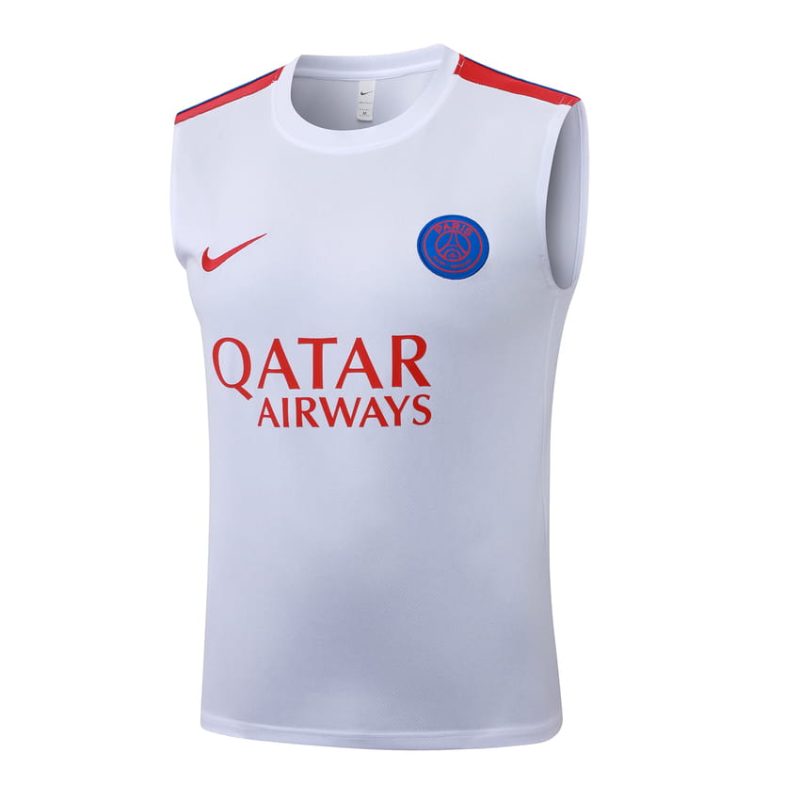 Debardeur Short PSG 2026 2027 Blanc Rouge (3) Debardeur Short PSG 2026 2027 Blanc Rouge