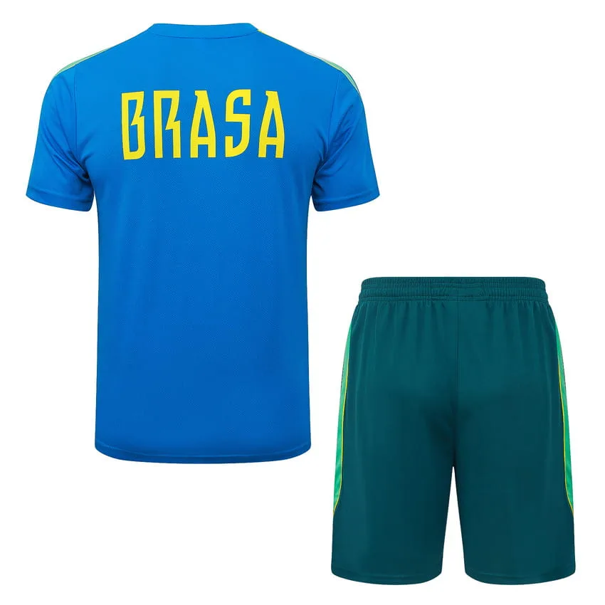 Ensemble Maillot Short Bresil 2026 2027 Bleu Ciel