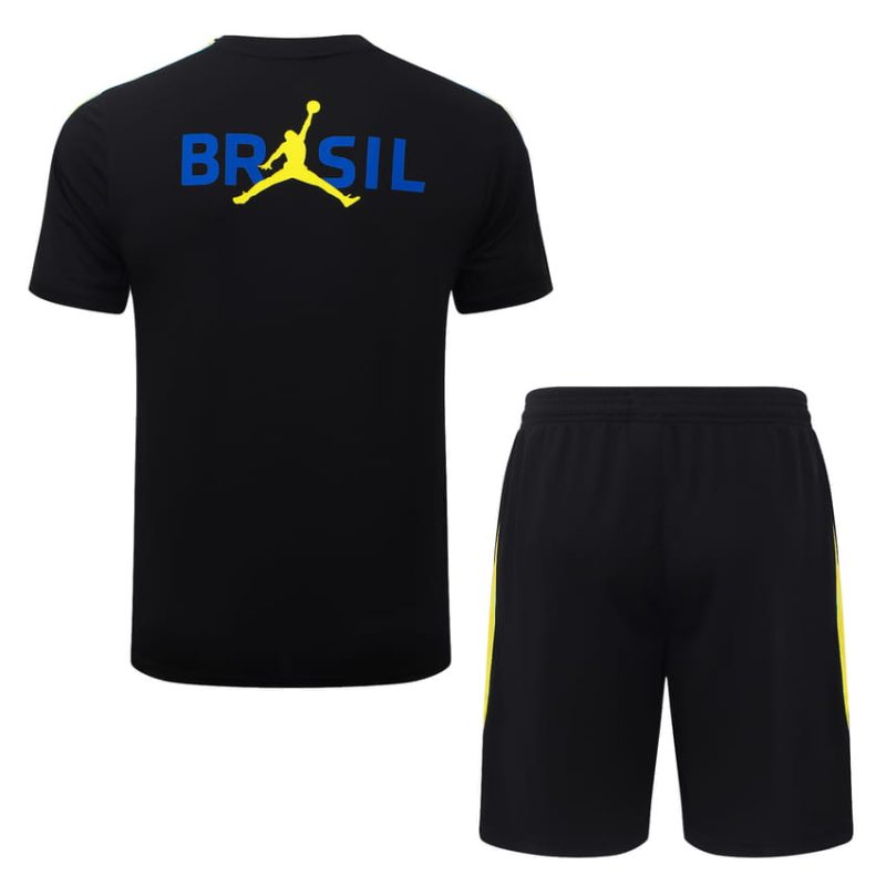 Ensemble Maillot Short Bresil 2026 2027 Noir Jaune (3) Ensemble Maillot Short Bresil 2026 2027 Noir Jaune