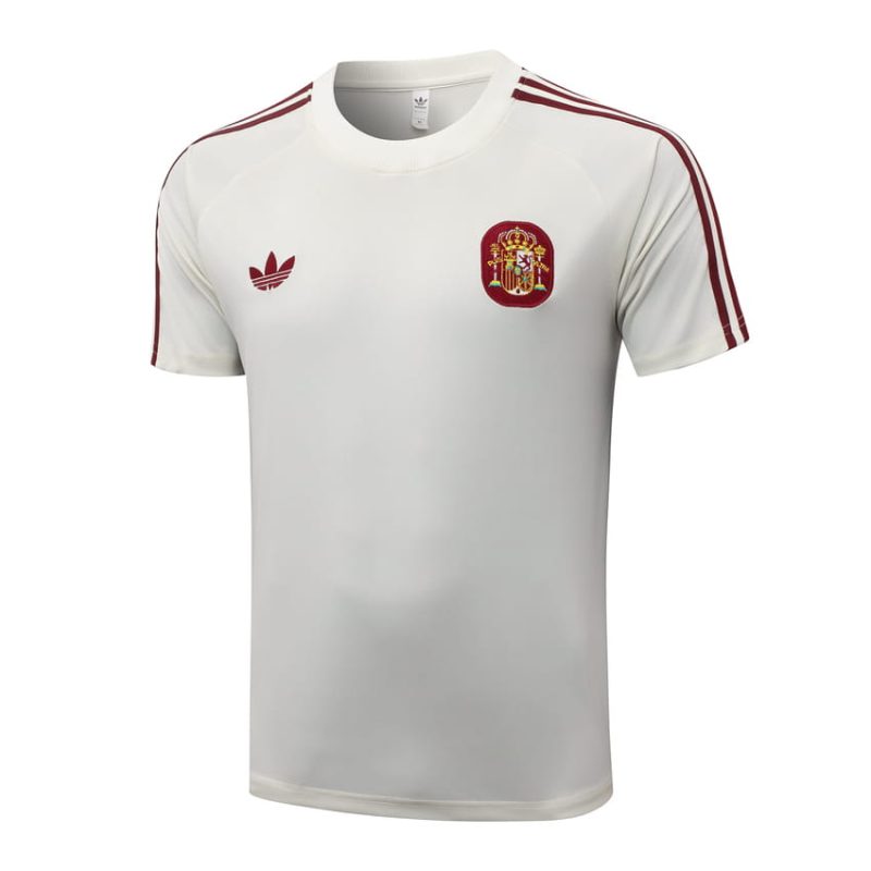 Ensemble Maillot Short Espagne 2026 2027 Blanc Rouge (3) Ensemble Maillot Short Espagne 2026 2027 Blanc Rouge