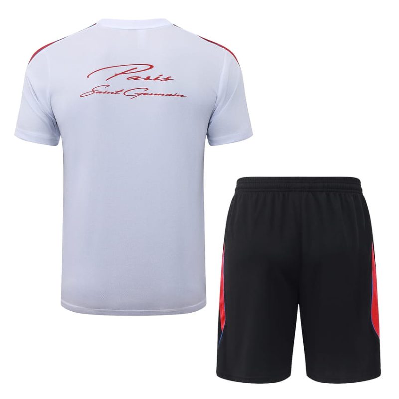 Ensemble Maillot Short PSG 2026 2027 Blanc Rouge (2) Ensemble Maillot Short PSG 2026 2027 Blanc Rouge