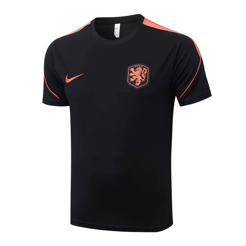 Ensemble Maillot Short Pays Bas 2026 2027 Noir Orange