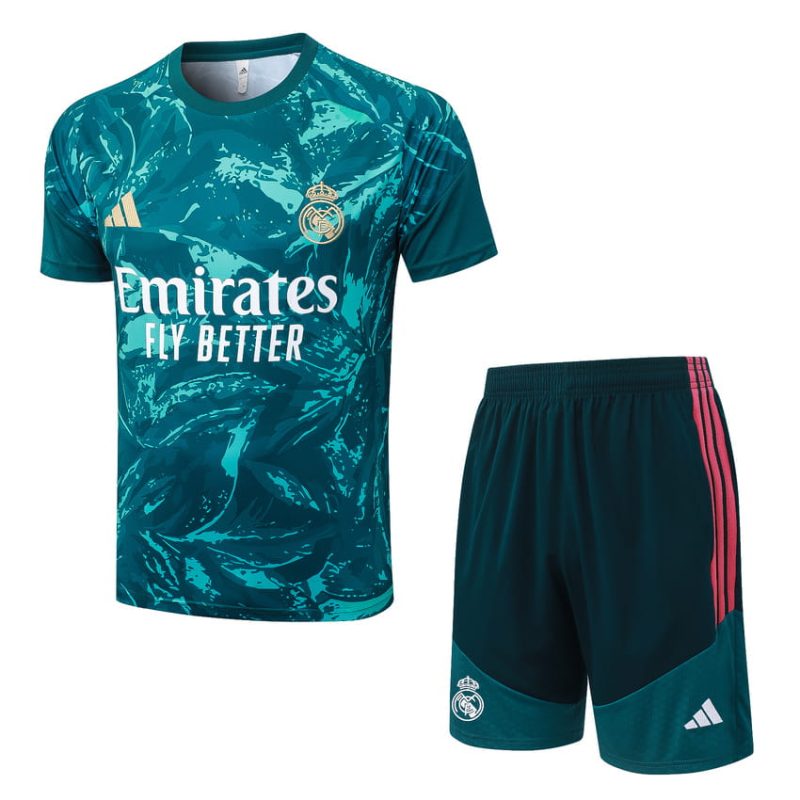 Ensemble Maillot Short Real Madrid 2026 2027 Vert Tache