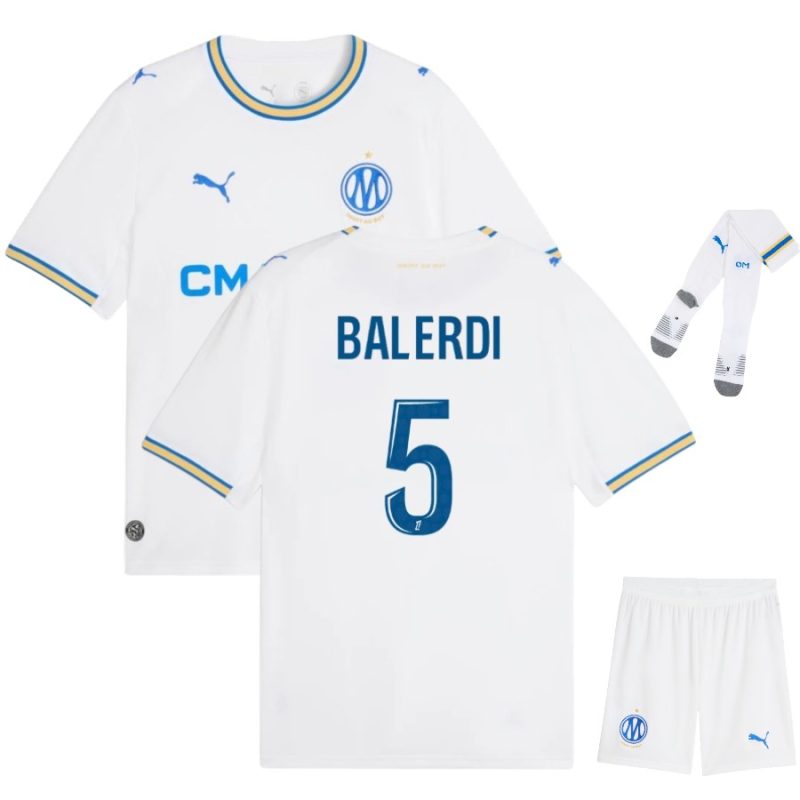 Maillot OM Domicile Kit Enfant 2025 2026 Balerdi