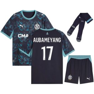 Maillot OM Kit Enfant Exterieur 2026 2027 Aubameyang