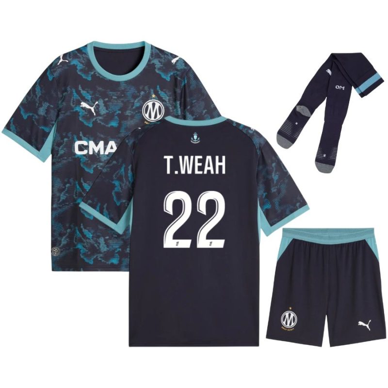 Maillot OM Kit Enfant Exterieur 2026 2027 Weah