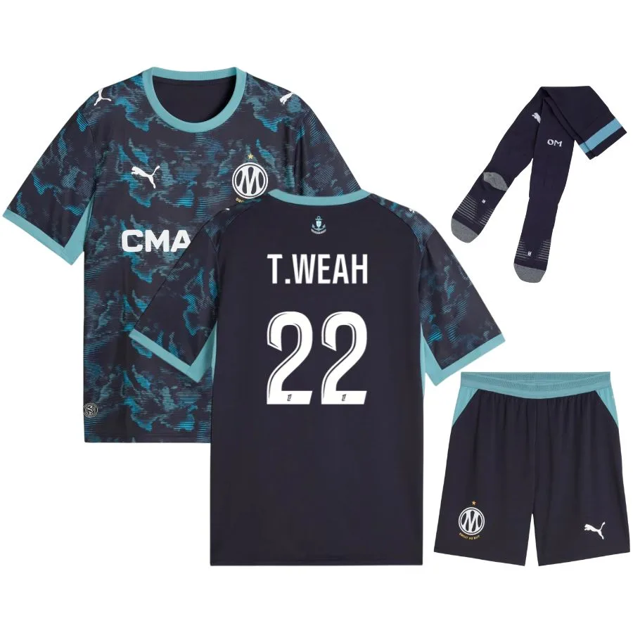 Maillot OM Kit Enfant Exterieur 2026 2027 Weah