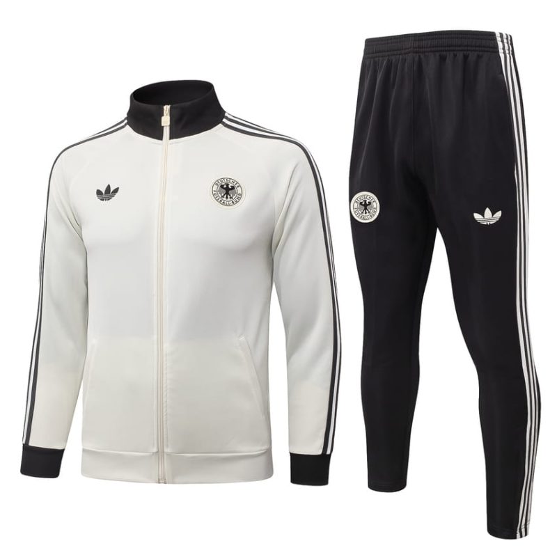 Survetement Allemagne Veste 2026 2027 Blanc Cassé
