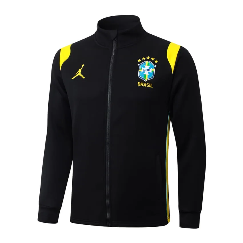 Brazil Tracksuit Jacket 2026 2027 Black Yellow