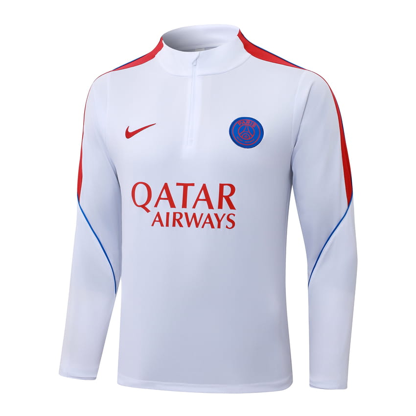 Survetement PSG Training 2026 2027 Blanc Rouge