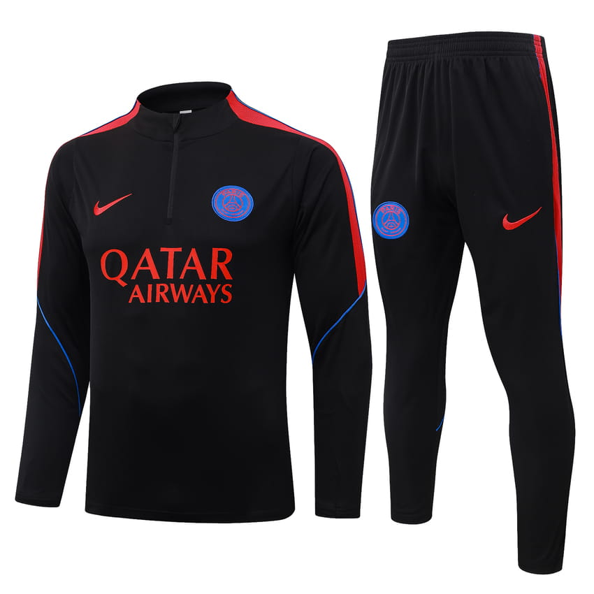 Survetement PSG Training 2026 2027 Noir Rouge