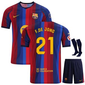 Maillot Barca Kit Enfant Domicile 2026 2027 De Jong