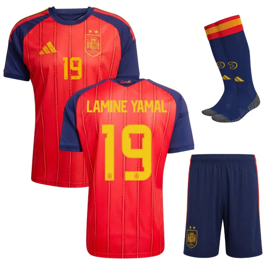 Maillot Kit Enfant Espagne Domicile 2026 2027 Lamine Yamal 2 Etoiles