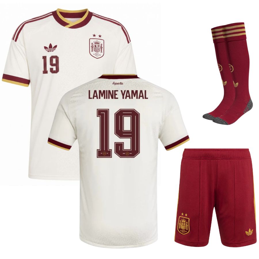 Maillot Kit Enfant Espagne Exterieur 2026 2027 Lamine Yamal 2 Etoiles