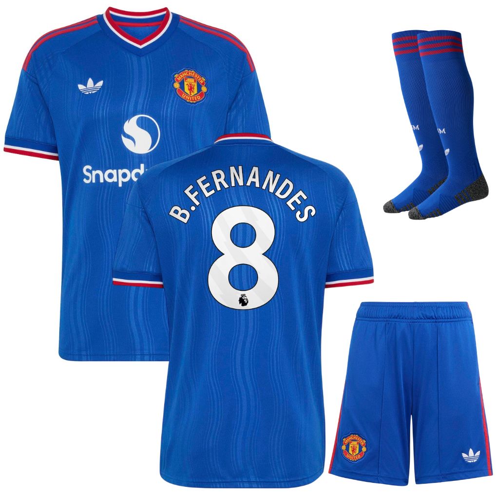 Equipación de visitante del Manchester United para niños 2026/2027 Fernandes