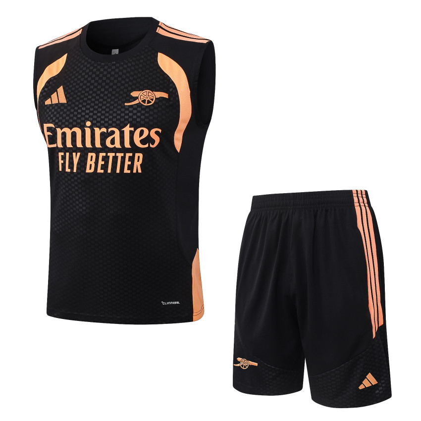 Debardeur Short Arsenal 2026 2027 Noir Orange