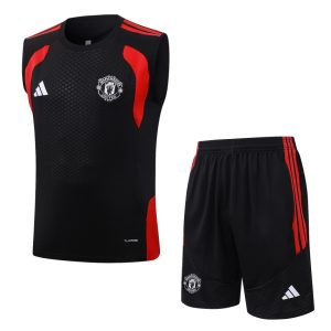 Manchester United 2026/2027 Tank Top and Shorts - Charcoal Black