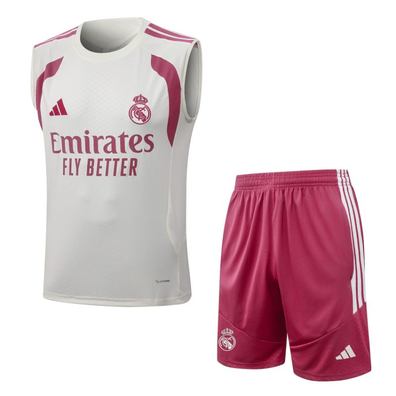 Debardeur Short Real Madrid 2026 2027 Beige Rouge