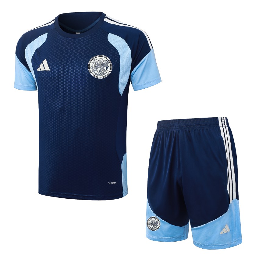Ensemble Maillot Short Ajax 2026 2027 Bleu Sombre