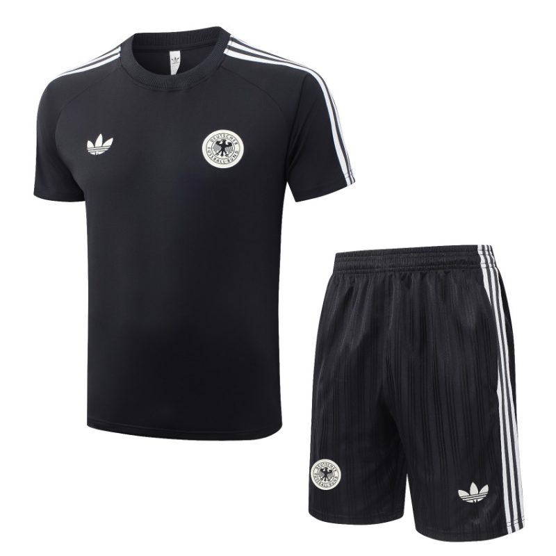 Ensemble Maillot Short Allemagne 2026 2027 Noir Blanc