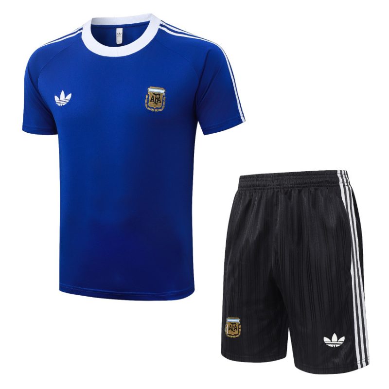 Ensemble Maillot Short Argentine 2026 2027 Bleu Océan
