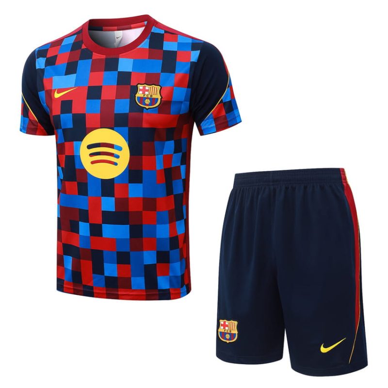 Ensemble Maillot Short Barca 2026 2027 Bleu Rouge