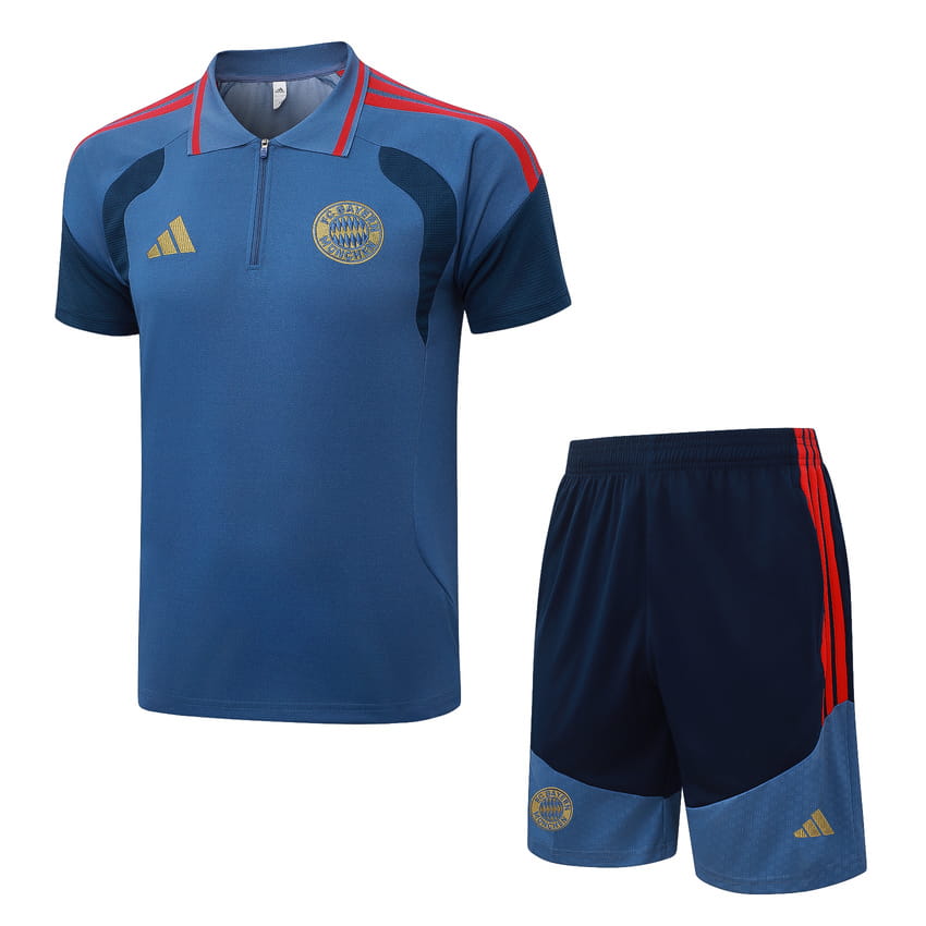 Ensemble Maillot Short Bayern Munich 2026 2027 Bleu Clair