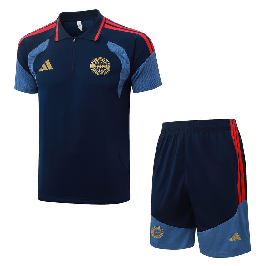 Survetement Bayern Munich Polo 2026 2027 Bleu Sombre