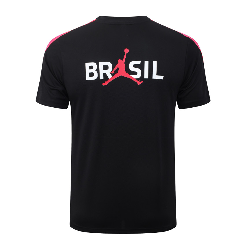 Ensemble Maillot Short Bresil 2026 2027 Noir Rouge