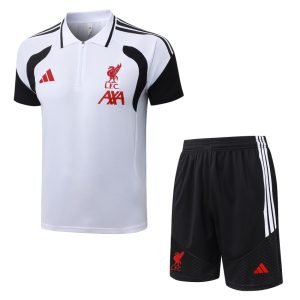 Ensemble Maillot Short Liverpool 2026 2027 Blanc Noir