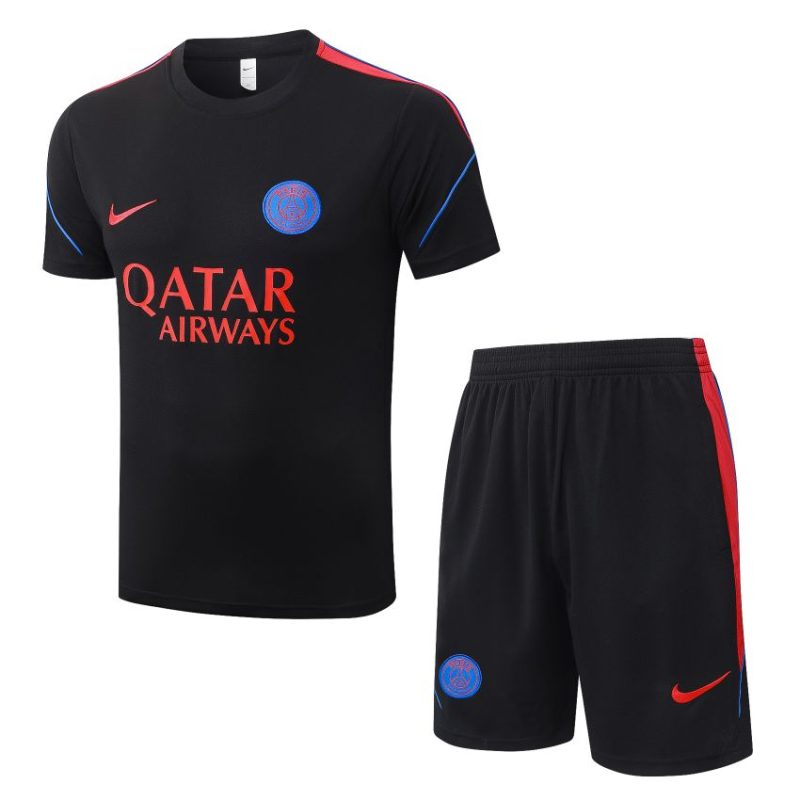 Ensemble Maillot Short PSG 2026 2027 Noir Rouge