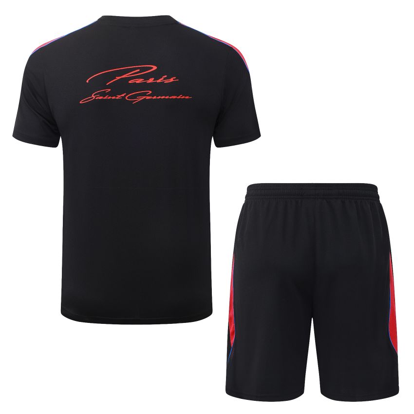 Ensemble Maillot Short PSG 2026 2027 Noir Rouge