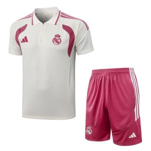 Survetement Real Madrid Polo 2026 2027 Beige Rouge
