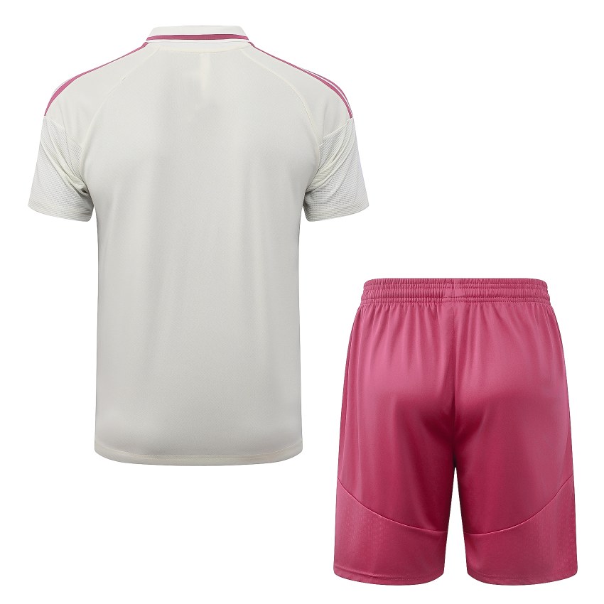 Survetement Real Madrid Polo 2026 2027 Beige Rouge